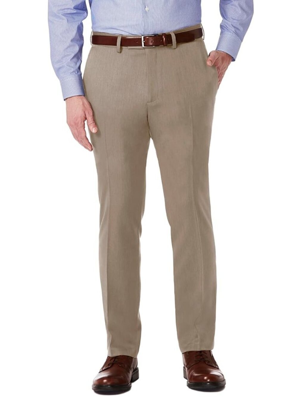 NWT New Kenneth Cole Reaction Slim-Fit Dress Pants In Oatmeal Size 32 x 32